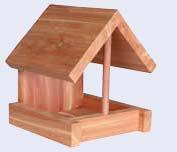 Especialidades para Exterior/Comederos Comedero Pájaros Natural Living con el techo sobresaliendo con gran