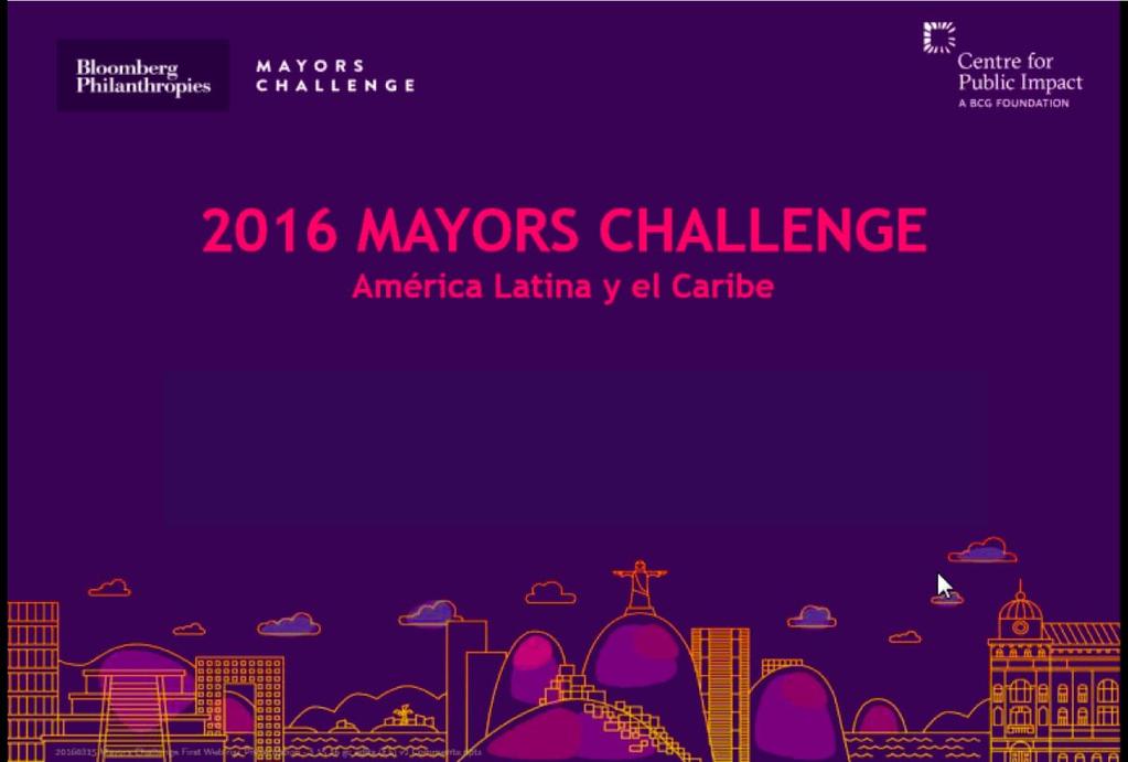 Generar Innovación Participación en Desafío a los Alcaldes Latinoamericano s de Fundación Bloomberg.