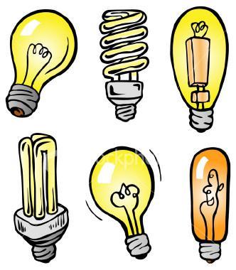 3.- Eficacia de las Lámparas: Podemos encontrar diversos tipos de ampolletas para las lámparas, una ampolleta es eficiente cuando la mayor proporción de la energía la consume para producir luz y no