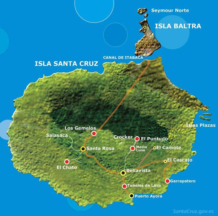 Ilustración N 2 Mapa del Cantón Santa Cruz FUENTE: Gobierno Municipal de Santa Cruz Elaborado por: Autor 1.