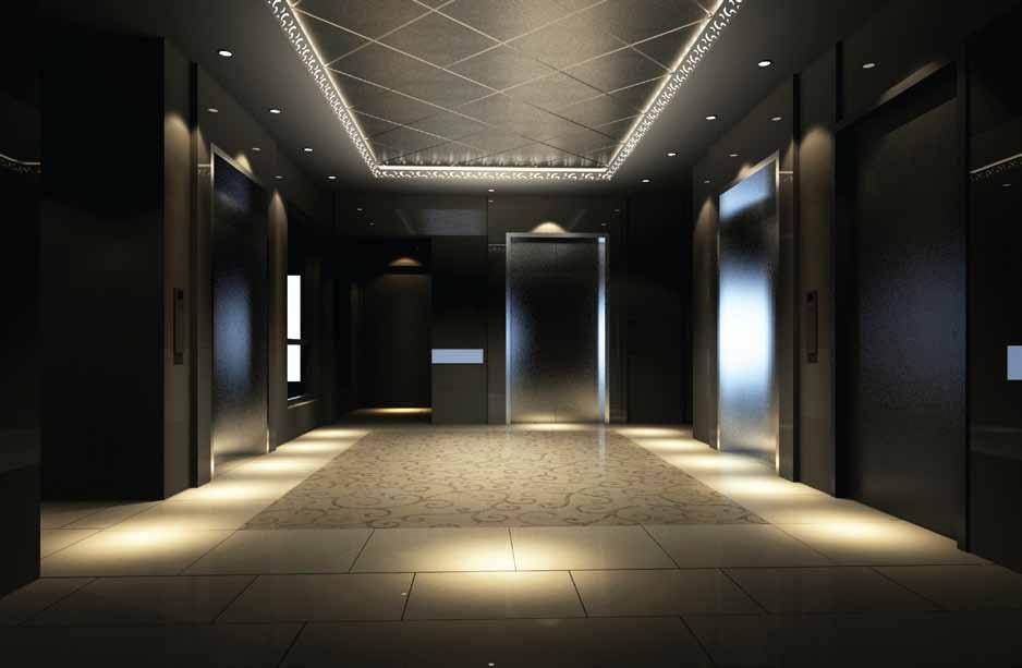 CARACTERÍSTICAS ESPECIALES ILUMINACIÓN DE EMERGENCIA Obedeciendo el estándar europeo EN-8 y chino GB75588 para ascensores, en caso de falla eléctrica, la luz de emergencia en la cabina debería