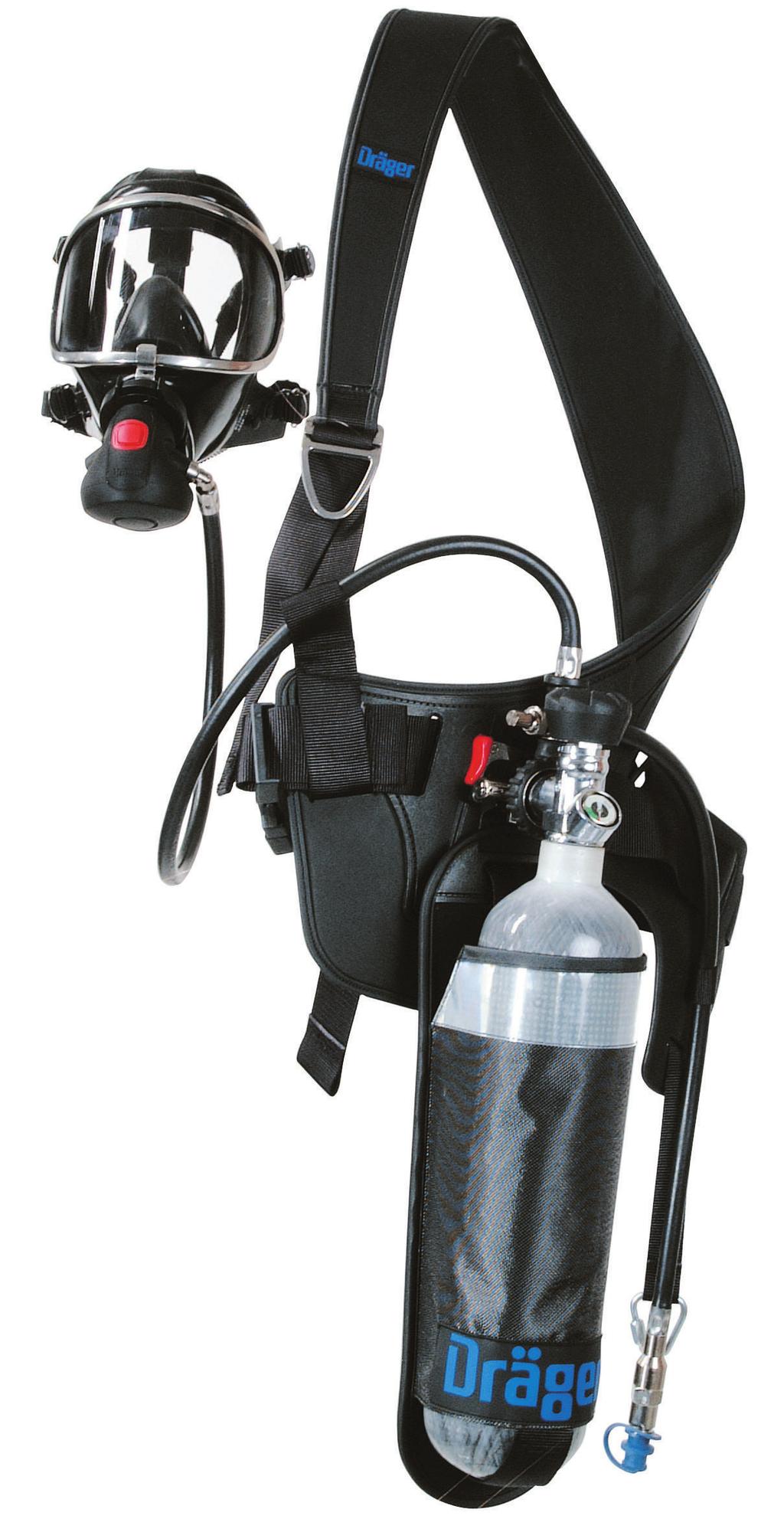 Dräger PAS Colt Equipo respiratorio de corta duración El Dräger PAS Colt ha sido diseñado para el trabajo en situaciones duras, en las que se requiera la máxima ergonomía además de una alta