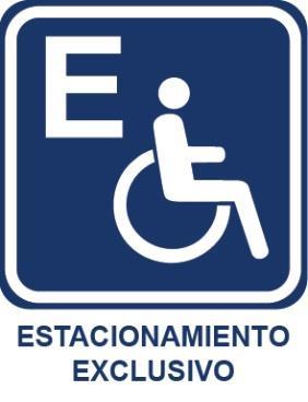 B.- Iconografía a incorporar en el plano de Accesibilidad Estacionamiento Exclusivo: Estacionamiento destinado al uso exclusivo para personas con discapacidad.