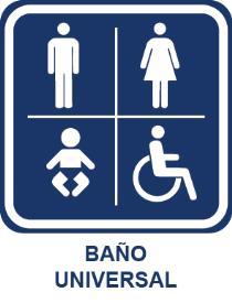 Baño Familiar o Universal Baño de uso mixto o familiar; que permite el acceso a usuarios de silla de ruedas.