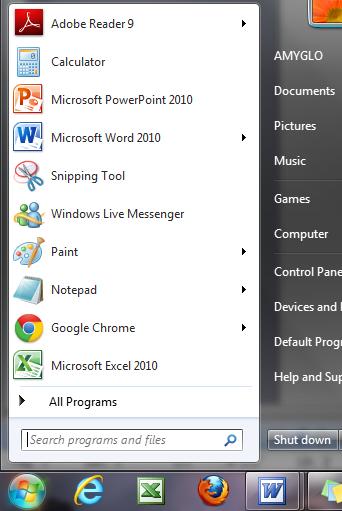 Vista o Windows 7. 1- Dar click en botón inicio Figura 1.