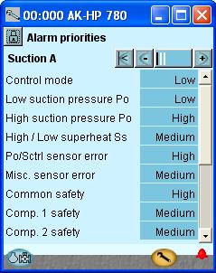 Configuración - continuación Ajuste de las prioridades de alarma 1. Ir a Menú de Configuración 2.