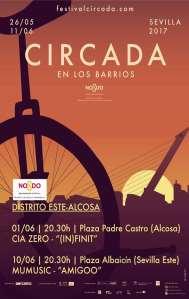 EsteAlcosa Circada llega a Sevilla con más de 70 funciones para celebrar su décima edición El festival de circo contemporáneo visitará el distrito el 1 y 10 de junio con los talleres (In)finit y