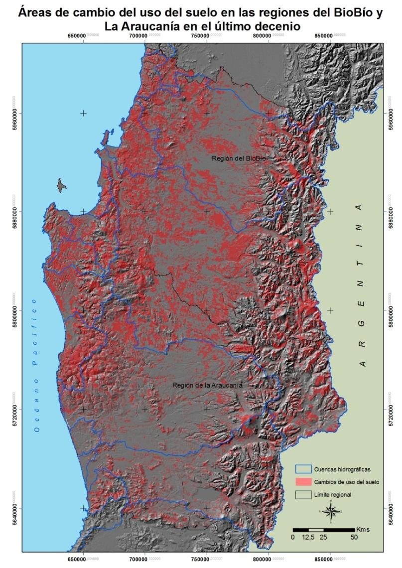 Cambio de uso de tierra, Región del Biobío y Araucanía Generación de una base cartográfica
