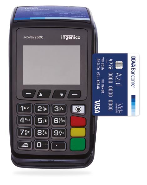 digital (NIP) Si la tarjeta no cuenta con chip, utiliza la banda magnética de la tarjeta y deslízala en el lector que se