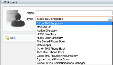Punto final de Cisco TMS Lista manual Active Directory Directorio H.350 y directorio de usuario H.