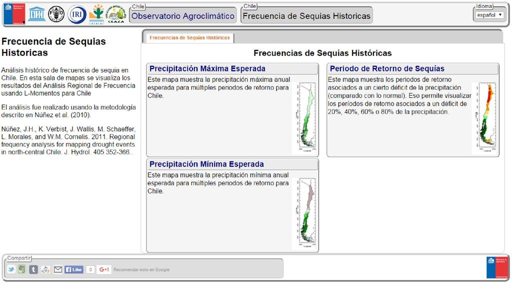 FRECUENCIA DE SEQUÍA HISTÓRICA Para poder evaluar el impacto de una sequía actual, es relevante relacionar condiciones actuales con
