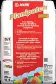 Cuando se mezcla Planipatch con Planipatch Plus, el sistema Planipatch Plus se puede usar como nivelador de relieves o como parche para rellenar huecos sobre materiales laminados de vinilo,