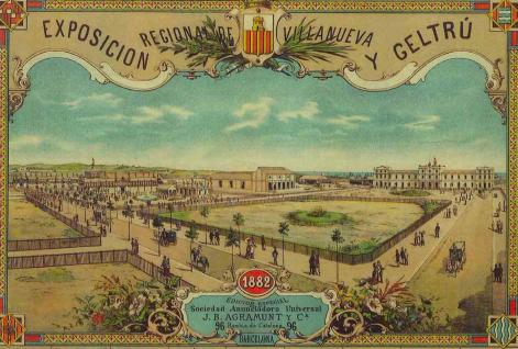 En la perspectiva de la Exposición Regional (1882) se aprecia la ordenación urbana del conjunto, a la vez que se ven los dos edificios de los talleres tal y como han llegado hasta nuestros días.