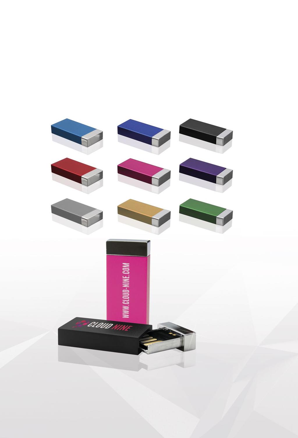 USB Products Milan Memoria USB única con cierre magnético. Líneas distintivas, ángulos claros: es el diseño del USB Milan!