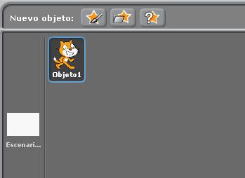 Scratch Presentación Scratch - Objetos En Scratch hay objetos. Por ejemplo, inicialmente tenemos un único objeto con forma de gatito llamado Objeto1.