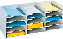 5 Muebles clasificación/armarios Casillero clasificador Clasificador 15 casillas Para documentos formato A4. Capacidad hasta 500 hojas. Incluye etiquetas y visores.