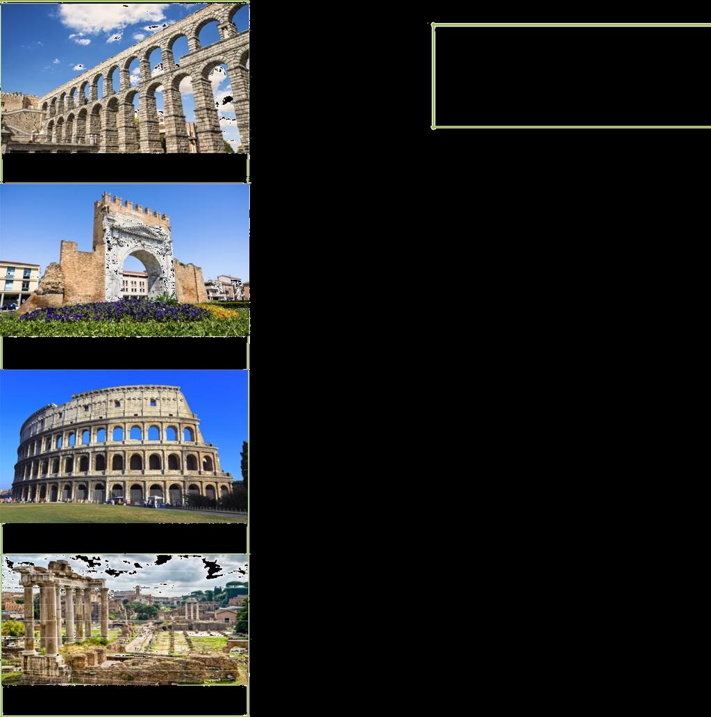 Arquitectura y vivienda romanas La arquitectura romana, especialmente las construcciones públicas, fueron extraordinarias en el Imperio.