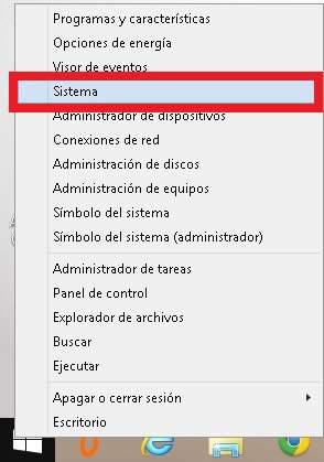 (La validación de la licencia de Windows se hace por internet) Dar clic derecho en la banderita de Windows y damos clic en Sistema Y solo