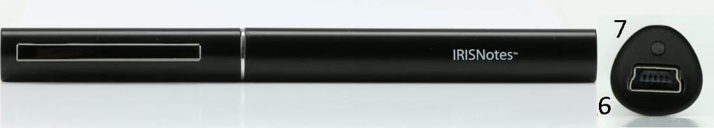 Bolígrafo inteligente 6 Puerto mini-usb 7 Indicador LED Inserte el cable mini-usb para conectar el bolígrafo a un ordenador para cargarlo. Nota: desconecte el bolígrafo al cabo de 3,5 horas.