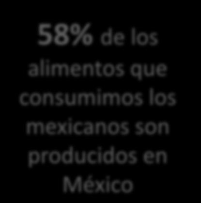 mexicanos son producidos en México CONCLUSIÓN 1 Las tierras cultivables van a crecer en un índice menor a la