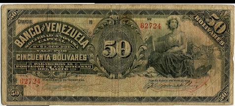 Banco Venezuela, 20 Bs, 23 Junio 1930, CAPITAL 24.000.000. 250.