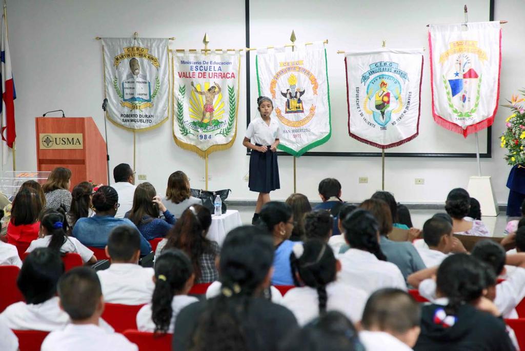 El Programa Saneamiento de Panamá se vistió de fiesta, al celebrar orgullosamente junto a los niños de San Miguelito el Concurso de Oratoria bajo el tema: El Saneamiento es Trabajo de Todos, Evita