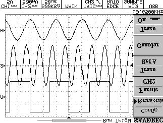 Osciloscopio Digital OD-571/81/82 Config.: Forma onda: El osciloscopio puede guardar configuraciones completas del panel frontal en la memoria no volátil (15 en total). Config. fábrica: Recupera la configuración de fábrica por defecto.