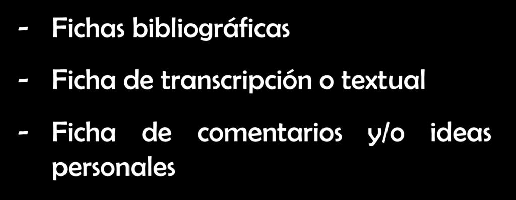 Fuentes documentales - Fichas bibliográficas - Ficha de