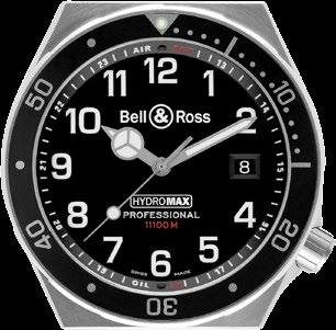BELL & ROSS Y EL BUCEO: UNA HISTORIA PROLÍFICA 1997 En 1997, Bell & Ross se convierte en la marca líder en el universo de los relojes de buceo profesionales con la presentación del HYDROMAX,