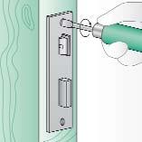 La cerradura para empotrar A qué altura colocarla? Antes de hacer cualquier agujero tomaremos la medida de donde colocar la cerradura.