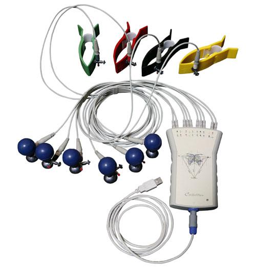 Nuestros Productos Electrocardiógrafos CardioView CV200 Módulo digital de 12 derivaciones simultáneas que trabaja por conexión USB con cualquier PC o