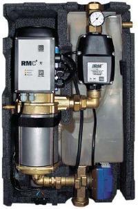 RMC básico Equipo imagen A B C D E F Peso RME confort 1/2 580 380 274 3/4" 1" 50 18 Kg Sistema automático sin indicador de volumen y bomba de autoaspiración.