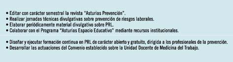 - Compromisos que asumimos - Editar con carácter semestral la revista Asturias Prevención.