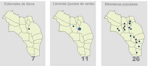 18 Las editoriales se radican solamente en la capital, mientras que las librerías se ubican también en Chilecito.