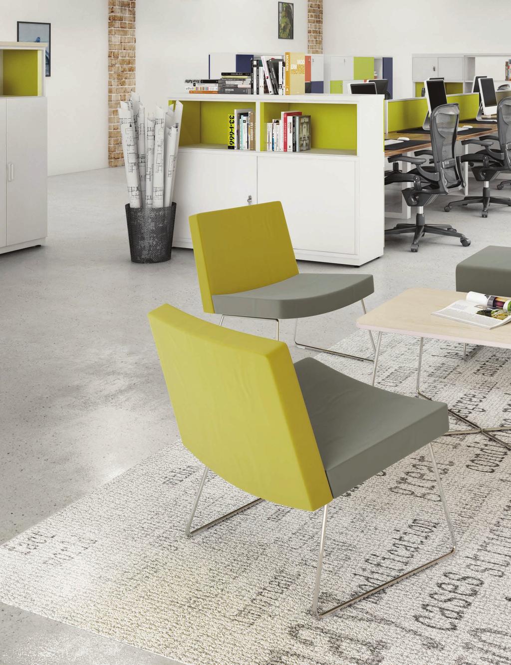 Be Soft Seating La gama de soft seating de Bisley se ha diseñada para áreas de colaboración, salas grupales, de hospitalidad y descanso en entornos de trabajo progresistas.