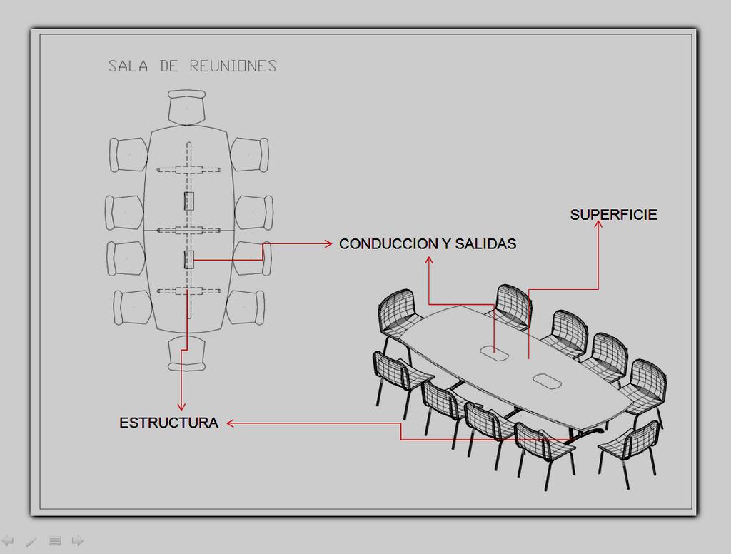 Descripción: mesa para reuniones 10 personas Dimensiones: superficie de 1.2x3.0x0.