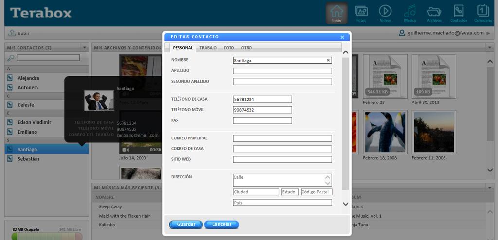 3.1.7 Editar Contacto Podes editar un contacto existente por medio del Portal Web y sincronizarlo con Pc Windows, Mac, Smartphone y Tablet.