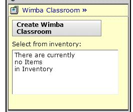 Presionará donde dice Wimba Classroom lo que le dará una nueva opción como la que se muestra en la