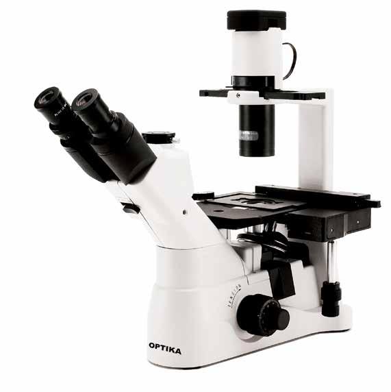 OPTIKA ha seleccionado éste modelo de microscopio invertido como una plataforma a partir de la cual desarrollar todo tipo de accesorios e iluminación.