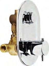 Fitted with filter and check valve. Fitted with security system according to normative EN 1111. Chrome plated according to EN 248. Body manufactured in brass according to EN 1982.