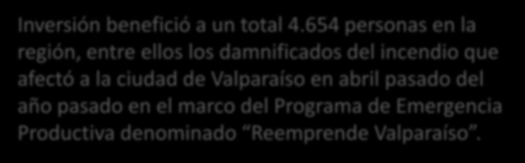 RESULTADOS 2014 Inversión Sercotec Valparaíso dispuso el año 2014 de un presupuesto de $2.850.908.