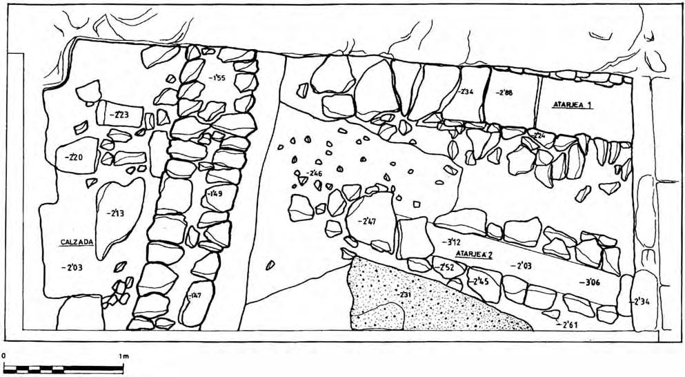 MEMORIAS DE ARQUEOLOGÍA 14 Figura 3. Cuadrícula 1: planimetría de los restos arqueológicos.