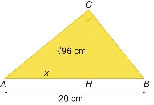 x en los siguientes triángulos. 2.