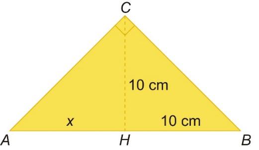 9 dm, respectivamente. Calcula la altura relativa del triángulo sobre la hipotenusa. 3.