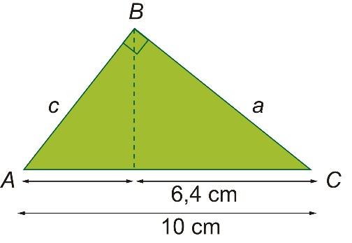 a) La altura relativa sobre la hipotenusa. b) La medida del cateto a.