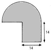 e) Un triangle isòsceles de 20 cm de base, 15 cm d altura i