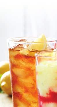 MANGO iced tea frozen and FRESH strawberry lemonade BEBIDAS REFRESCANTES