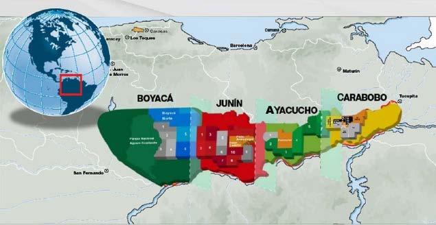 1.2 UBICACIÓN Y EXTENSIÓN DEL ÁREA DE ESTUDIO El área Carabobo es un bloque irregular que comprende un área de 2311 km² y se encuentra localizada en el extremo oriental de la Faja Petrolífera del