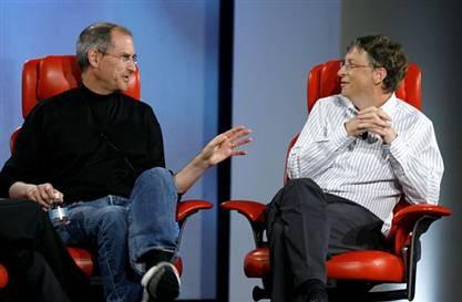Declaraciones de personalidades Bill Gates: Estoy realmente entristecido por la muerte de Steve Jobs.