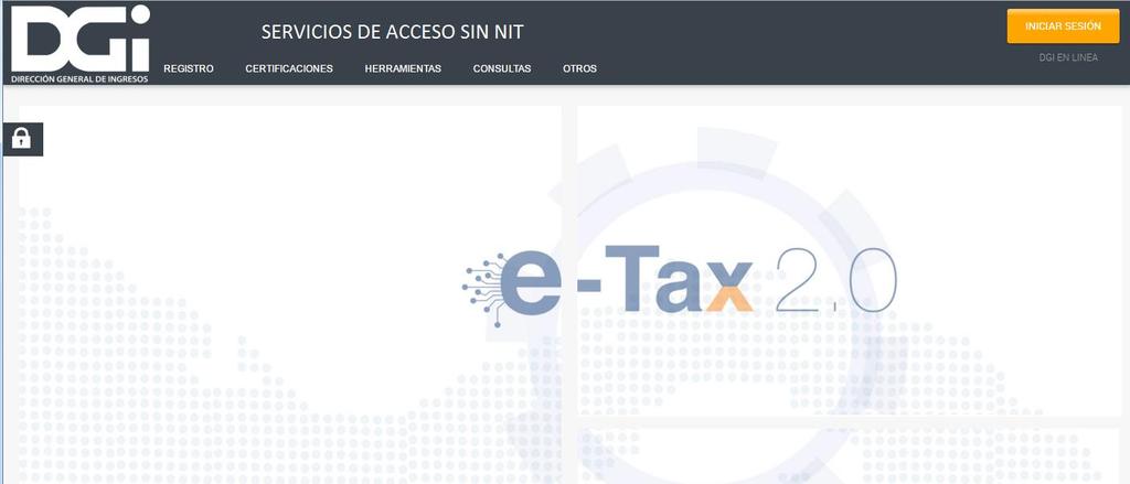 PASO NO.2 Ingresando por DGI EN LÍNEA, el sistema e-tax 2.